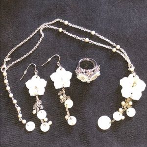 Flower shell jewelry set.